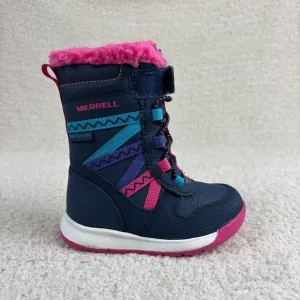 Merrell Boots Toddler Girls 5M Blue Pink Snow Crush 2.0 Waterproof Snow Boots