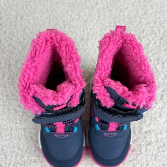 Merrell Boots Toddler Girls 5M Blue Pink Snow Crush 2.0 Waterproof Snow Boots