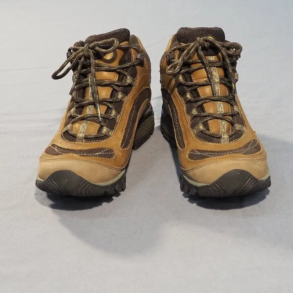Merrell Boots Women 7 Brown Leather Ankle Vibrum Hiking Shoes Waterproof Outdoor