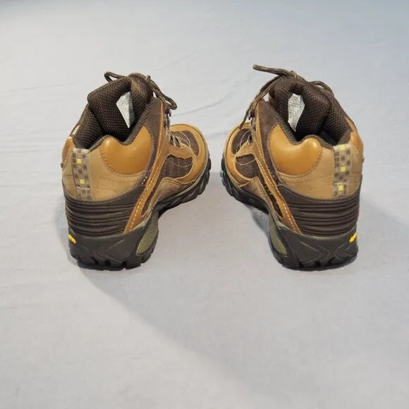 Merrell Boots Women 7 Brown Leather Ankle Vibrum Hiking Shoes Waterproof Outdoor