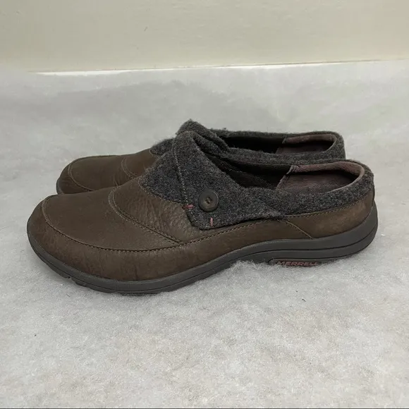 Merrell Dassie Fold Moc Slide Slip On Shoes Select Grip Comfort Brown Women 7.5