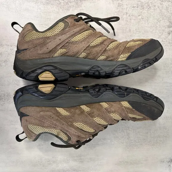 Merrell Moab Hiking Shoes Mens US Sz 11.5 Brown Waterproof  J135537 Lace-Up Mesh