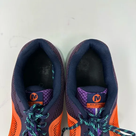 Merrell MTL Skyfire Trail Running Shoes Purple, Orange, Teal Sneakers Women's 11