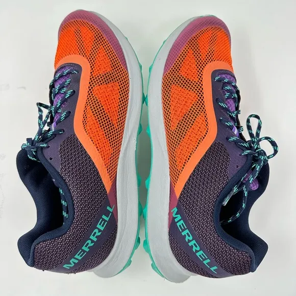 Merrell MTL Skyfire Trail Running Shoes Purple, Orange, Teal Sneakers Women's 11