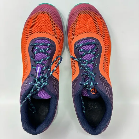 Merrell MTL Skyfire Trail Running Shoes Purple, Orange, Teal Sneakers Women's 11