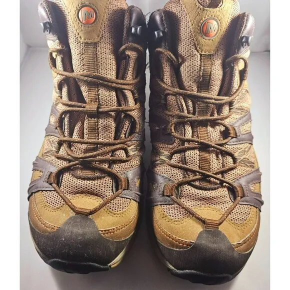 Merrell Pantheon Mid Waterproof Brown Hiking Shoes Mens 11.5