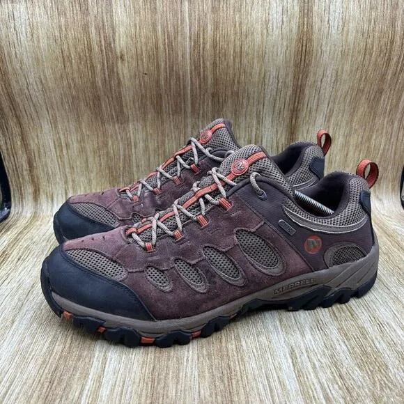 Merrell Ridgepass Men's Size 14 Shoes Brown Suede Sneakers Hiking Trail J227173C