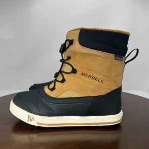 Merrell Snow Bank 2.0 Boot Youth Boys 4M Black Brown Waterproof Insulate MY56187