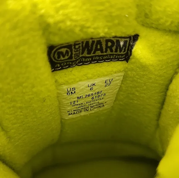 Merrell Snow Quest Lite 3.0 Waterproof Toddler Blue Insulated Snow Boots Sz 6