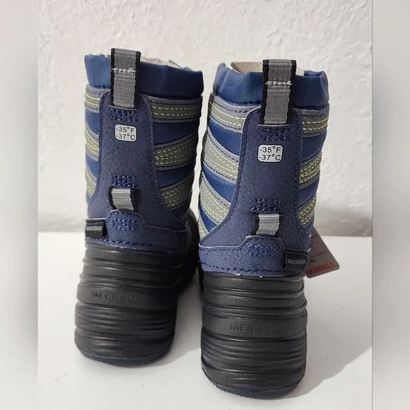 Merrell Snow Quest Lite 3.0 Waterproof Toddler Blue Insulated Snow Boots Sz 6