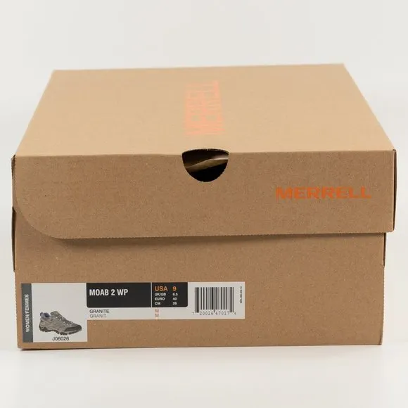 Merrell Women's Moab 2 Ventilator Waterproof 'Granite' J06026 Outdoor size 6-11