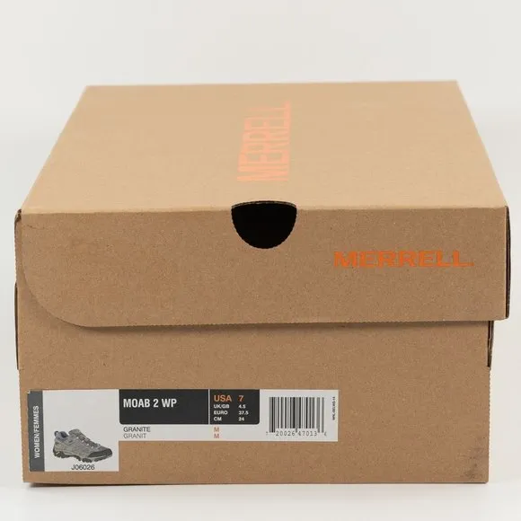 Merrell Women's Moab 2 Ventilator Waterproof 'Granite' J06026 Outdoor size 6-11