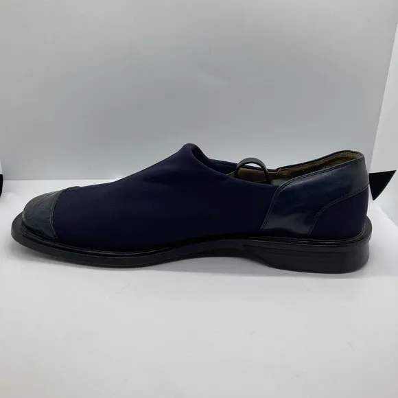 Mezlan Casual Stretch Slipon Black Loafer Shoes Genuine Crocodile Mens 9.5‎