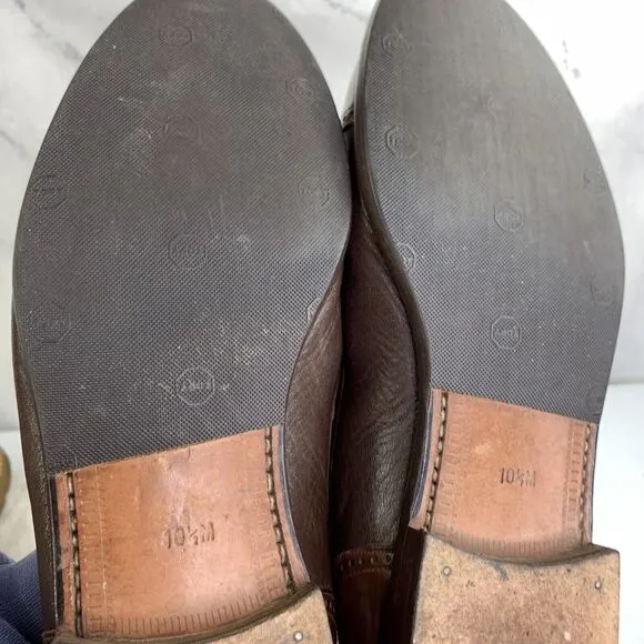 Mezlan Havana Leather Cap Toe Tassel Loafer Slip On Sz 10.5 M Dress Shoes Mens