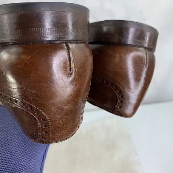 Mezlan Havana Leather Cap Toe Tassel Loafer Slip On Sz 10.5 M Dress Shoes Mens