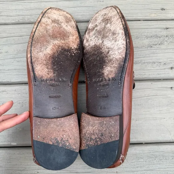Mezlan leather slip on loafers shoes size 13 M
