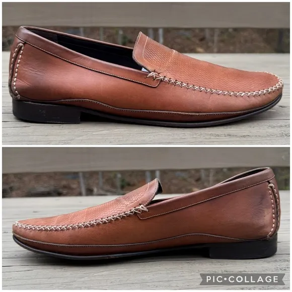 Mezlan leather slip on loafers shoes size 13 M