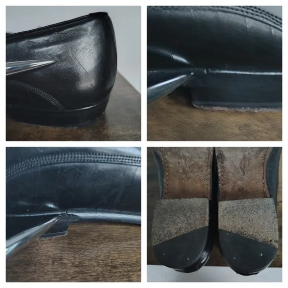 Mezlan Leather Tasseled Slip On Loafer Size 11 Academia Classic Black