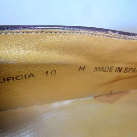 MEZLAN murcia men’s size 10M brown leather lizard tassled loafer shoes