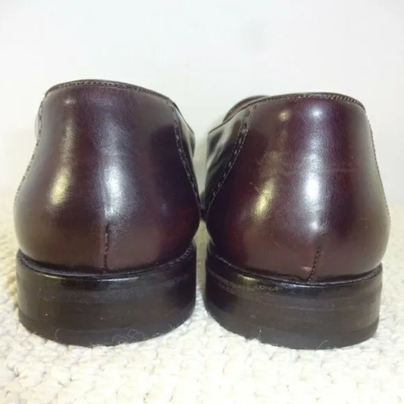 MEZLAN murcia men’s size 10M brown leather lizard tassled loafer shoes