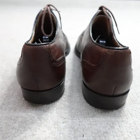 Mezlan Shoes 9M Brown Cap Toe Deerskin Leather Orbison Made in Spain