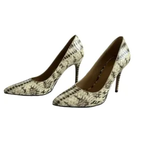 Michael Kors &quot;Dorothy&quot; Snake Embossed Goat Leather Pointed Toe Pumps 3&quot; Heel