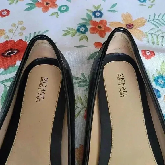 Michael Kors Fulton Moc Leather Flat Shoes Black size 10 Womens
