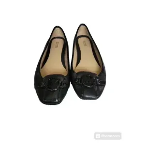 Michael Kors Fulton Moc Leather Flat Shoes Black size 10 Womens