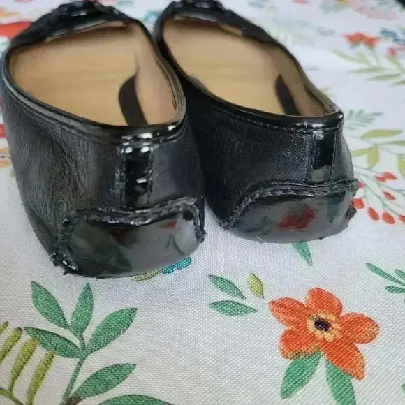 Michael Kors Fulton Moc Leather Flat Shoes Black size 10 Womens