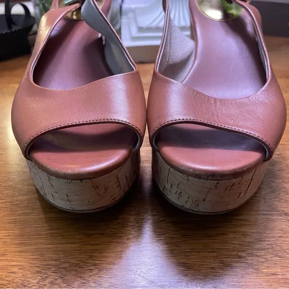 Michael Kors peep toe wedge sandals