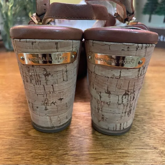 Michael Kors peep toe wedge sandals