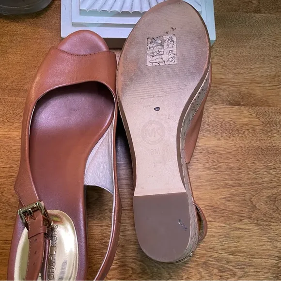Michael Kors peep toe wedge sandals