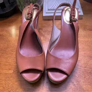 Michael Kors peep toe wedge sandals