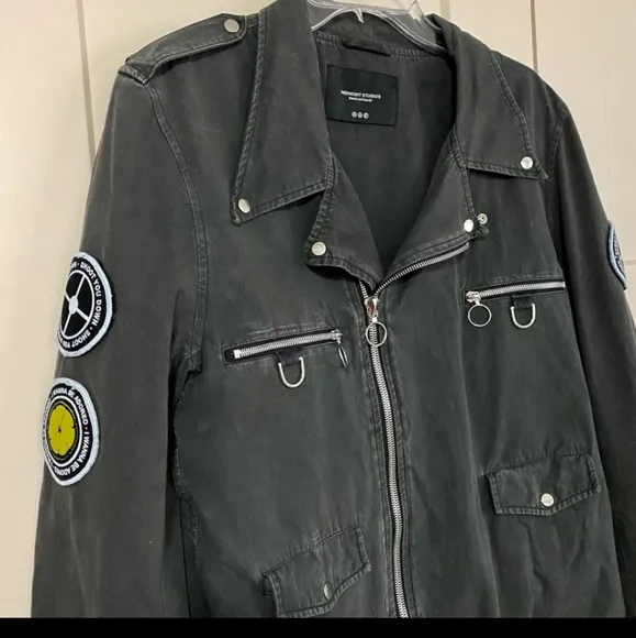 💣Midnight Studios Shane Gonzales Poplin Bondage Rider Biker Moto Jacket Patches