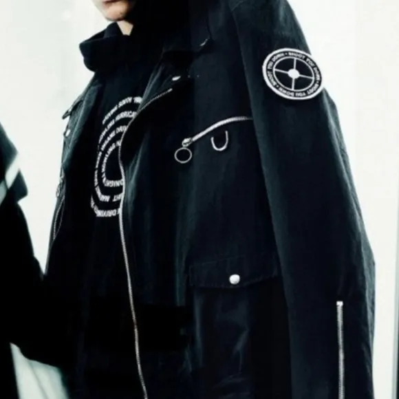 💣Midnight Studios Shane Gonzales Poplin Bondage Rider Biker Moto Jacket Patches