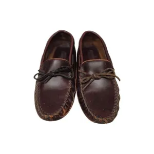MINNETONKA  Driving Loafers Slip On Casual Size 10 Brown Leather