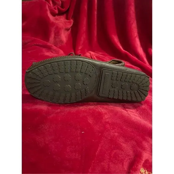 MINNETONKA Driving Loafer Shoes Mens 12 Brown Leather Shoes