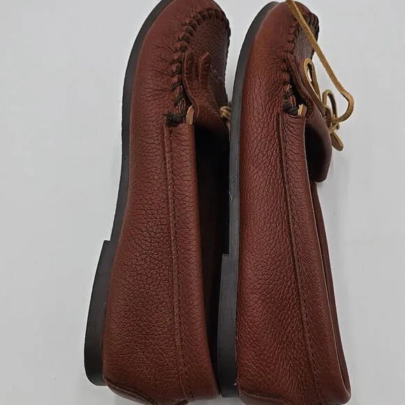 Minnie Tonka Light Brown Leather Slip-On Moccasin Shoes for Size 10 US 38W