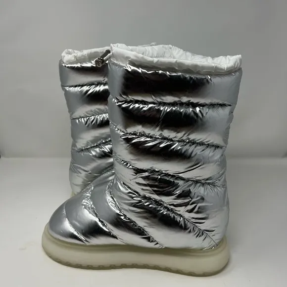 Monclear Gaia Pocket Mid Snow Boot Silver | 9.5