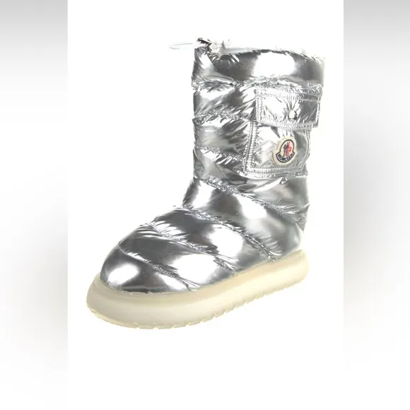 Monclear Gaia Pocket Mid Snow Boot Silver | 9.5