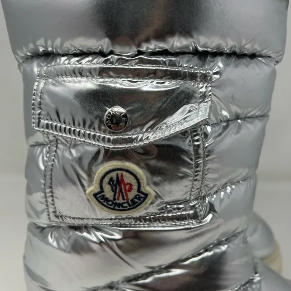 Monclear Gaia Pocket Mid Snow Boot Silver | 9.5