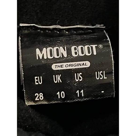 Moon Boots Soft WP Winter Snow Boots •US Girls 11/ 28• Black Copper $195