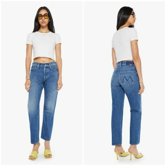 💕MOTHER SUPERIOR The Hot Rod Hover Jeans ~ No Shirt No Shoes No Service 28 NWOT