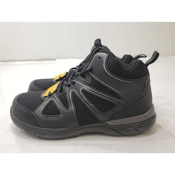 Mov-Tec Mens Shoes Sneakers Steel Toe Workwear Lace Up Ankle Support Black 8.5