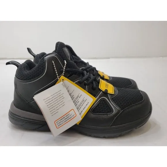 Mov-Tec Mens Shoes Sneakers Steel Toe Workwear Lace Up Ankle Support Black 8.5