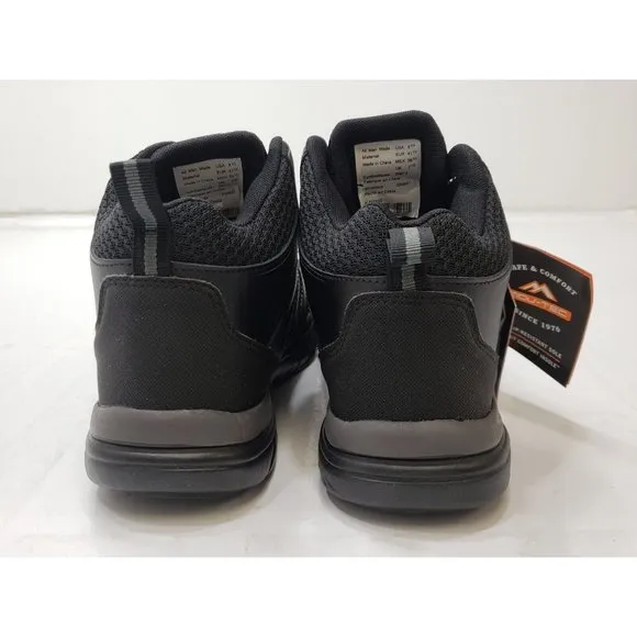 Mov-Tec Mens Shoes Sneakers Steel Toe Workwear Lace Up Ankle Support Black 8.5
