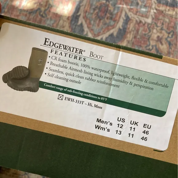 Muck Edgewater Boots, Size 12 Men, 13 Women
