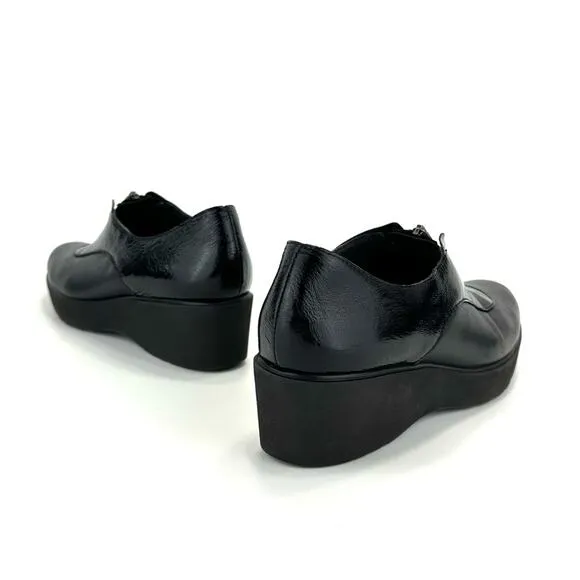 MUNRO &quot;Proper Size🦶Perfect Fit&quot; BLACK LEATHER WEDGE PLATFORM PUMPS/SHOES