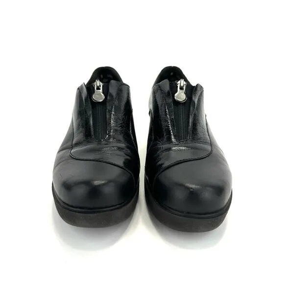 MUNRO &quot;Proper Size🦶Perfect Fit&quot; BLACK LEATHER WEDGE PLATFORM PUMPS/SHOES