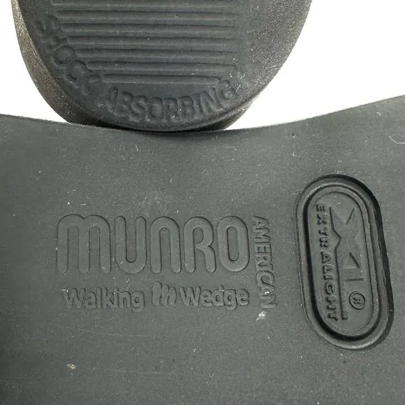 MUNRO &quot;Proper Size🦶Perfect Fit&quot; BLACK LEATHER WEDGE PLATFORM PUMPS/SHOES